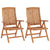 Garden Chairs 2 pcs with Taupe Cushions Solid Teak Wood