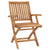 Garden Chairs 2 pcs with Grey Cushions Solid Teak Wood