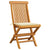 Garden Chairs with Cream Cushions 4 pcs Solid Teak Wood