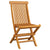 Garden Chairs with Cream Cushions 4 pcs Solid Teak Wood