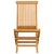 Garden Chairs with Cream Cushions 4 pcs Solid Teak Wood