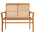 Garden Bench with Anthracite Cushion 112 cm Solid Teak Wood