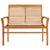 Garden Bench with Taupe Cushion 112 cm Solid Teak Wood