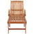 Sun Lounger with Blue Cushion Solid Teak Wood