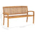 Stacking Garden Bench with Cushion 159 cm Solid Teak Wood