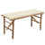 Folding Garden Bench with Cushion 118 cm Bamboo