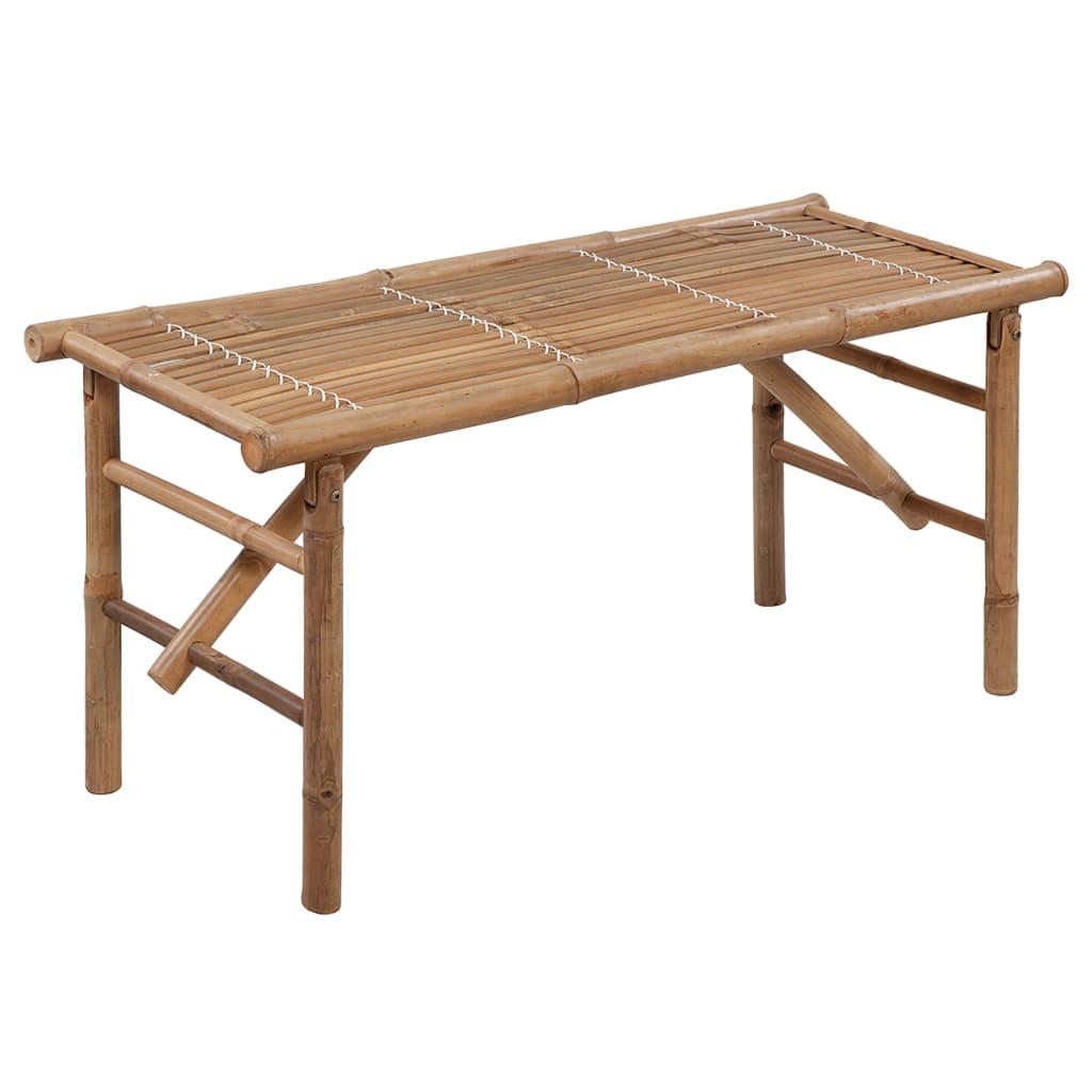 Folding Garden Bench with Cushion 118 cm Bamboo