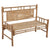 Garden Bench with Cushion 120 cm Bamboo