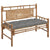 Garden Bench with Cushion 120 cm Bamboo