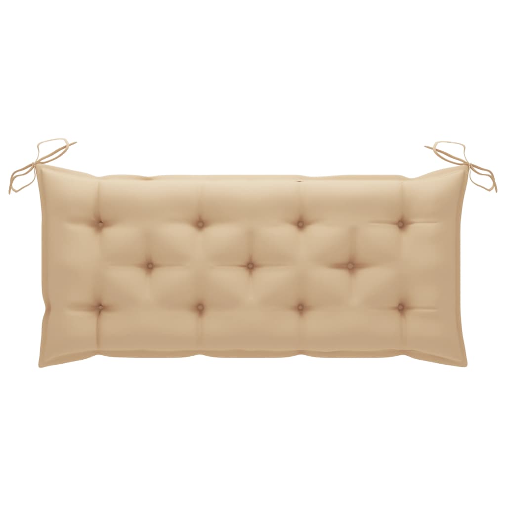 Garden Bench with Cushion 120 cm Bamboo