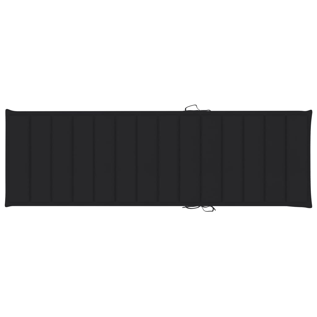 2-Person Sun Lounger with Cushions Bamboo