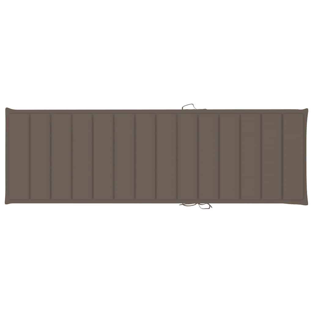 2-Person Sun Lounger with Cushions Bamboo