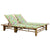 2-Person Sun Lounger with Cushions Bamboo