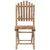5 Piece Folding Outdoor Dining Set with Cushions Bamboo