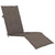 Outdoor Deck Chair with Footrest and Cushion Solid Acacia Wood