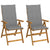 Garden Reclining Chairs 2 pcs with Cushions Solid Acacia Wood