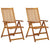 Garden Reclining Chairs 2 pcs with Cushions Solid Acacia Wood