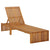 Sun Lounger with Cushion Solid Acacia Wood