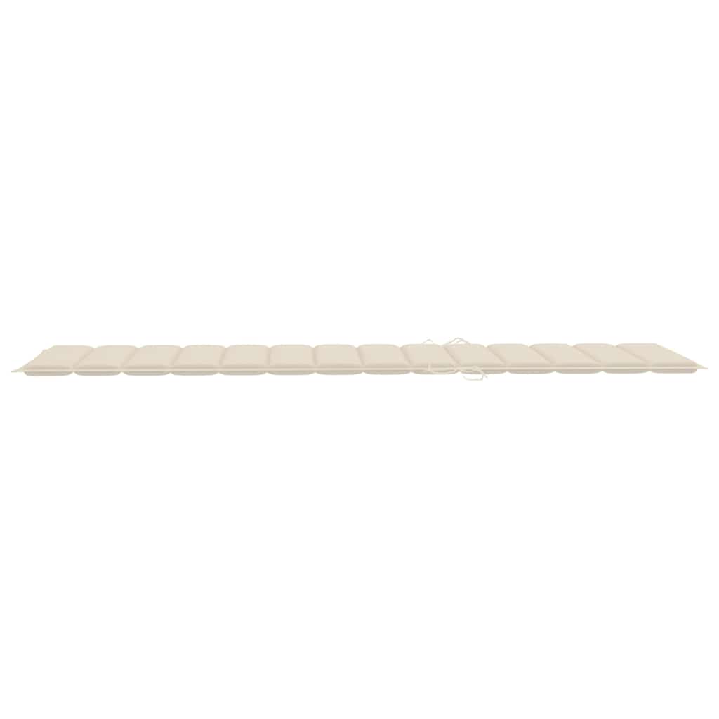 Folding Sun Lounger with Cushion Solid Acacia Wood