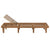 Folding Sun Lounger with Cushion Solid Acacia Wood