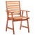 Outdoor Dining Chairs 2 pcs with Cushions Solid Acacia Wood