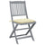 Folding Outdoor Chairs 2 pcs with Cushions Solid Acacia Wood