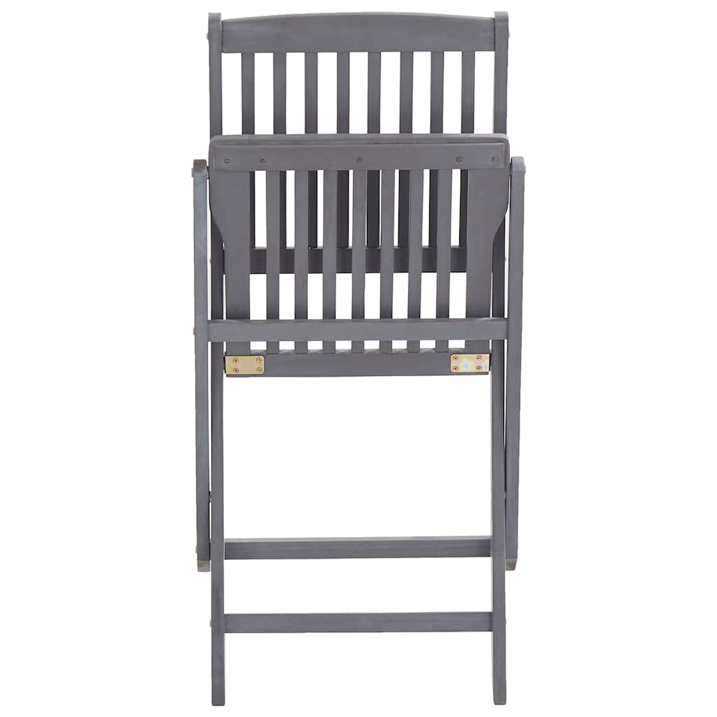 Folding Chairs 4 pcs with Cushions Solid Acacia Wood