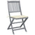 Folding Outdoor Chairs 4 pcs with Cushions Solid Acacia Wood