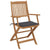 Folding Garden Chairs 2 pcs with Cushions Solid Wood Acacia