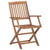 Folding Garden Chairs 2 pcs with Cushions Solid Wood Acacia