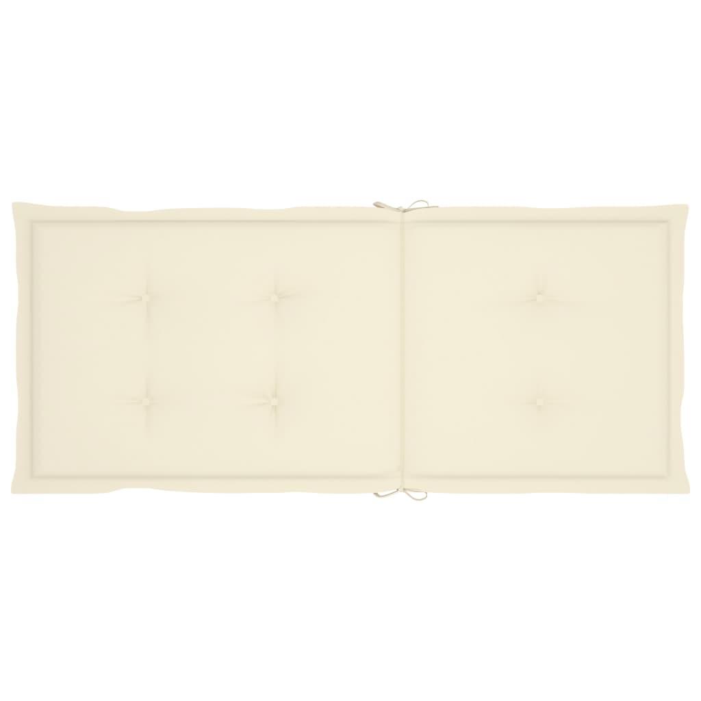 Garden Reclining Chairs 3 pcs with Cushions Solid Acacia Wood