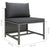 3 Piece Garden Lounge Set with Cushions Poly Rattan Grey