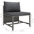 8 Piece Garden Lounge Set with Cushions Poly Rattan Grey