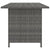 10 Piece Garden Lounge Set with Cushions Poly Rattan Grey
