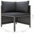 10 Piece Garden Lounge Set with Cushions Poly Rattan Grey