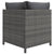 10 Piece Garden Lounge Set with Cushions Poly Rattan Grey