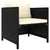 7 Piece Garden Lounge Set with Cushions Poly Rattan Black