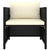 8 Piece Garden Lounge Set with Cushions Poly Rattan Black