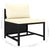 12 Piece Garden Lounge Set with Cushions Poly Rattan Black
