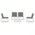 4 Piece Garden Lounge Set with Cushions Plastic White