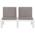 6 Piece Garden Lounge Set with Cushions Plastic White