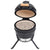2-in-1 Kamado Barbecue Grill Smoker Ceramic 56 cm Black