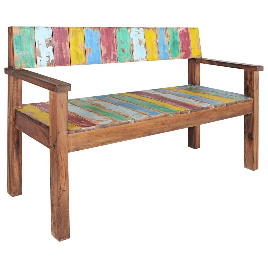 Bench 115 cm Solid Reclaimed Wood