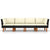 4-Seater Garden Sofa with Cushions Black Poly Rattan