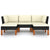 5 Piece Garden Lounge Set with Cushions Poly Rattan Black