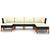 7 Piece Garden Lounge Set with Cushions Poly Rattan Black