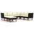 8 Piece Garden Lounge Set with Cushions Poly Rattan Black