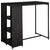 5 Piece Garden Bar Set with Cushions Poly Rattan Black