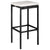 5 Piece Garden Bar Set with Cushions Poly Rattan Black