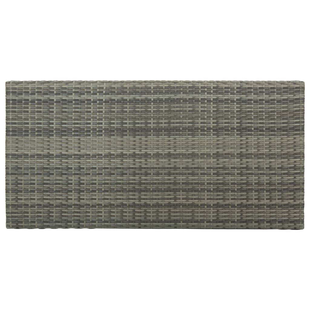 5 Piece Garden Bar Set with Cushions Poly Rattan Grey